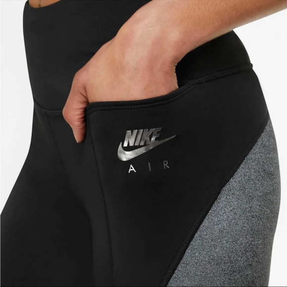 Nike Fast Tight Velvet Panel Running Leggings PocketsDV7236 087 $70 Silver Beige - Picture 10 of 11